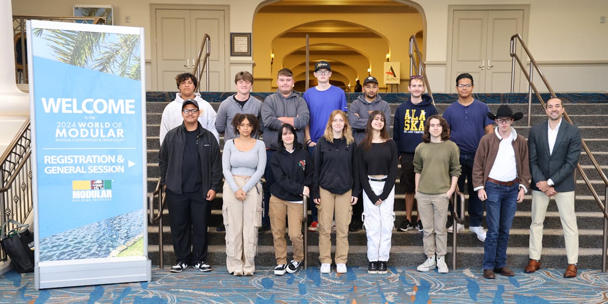 Local students attend MBI's 2024 World of Modular conference and tradeshow in Orlando, FL