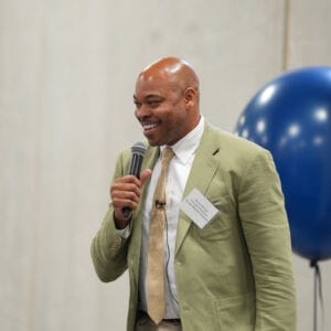 Devean George, former MBA player and president of George Modular Solutions in Minneapolis, MN