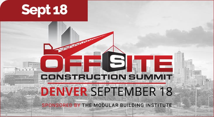 O Offsite Construction Summit retorna a Denver, CO, em 18 de setembro de 2024