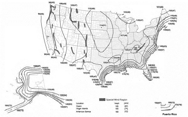 2018 IBC 1609.3 Basic design wind speed