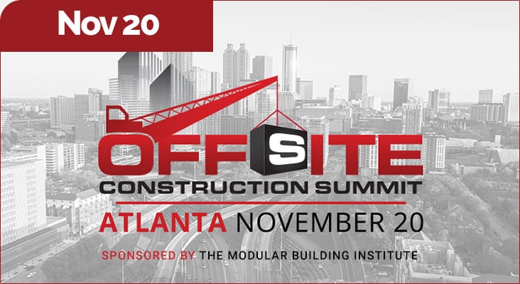 The Offsite Construction Summit returns to Atlanta, GA, November 20, 2024