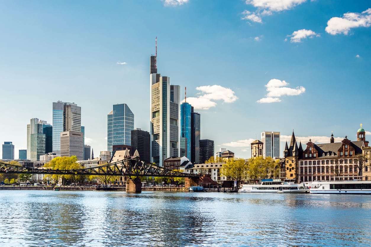 Frankfurt, Germany city and modular building