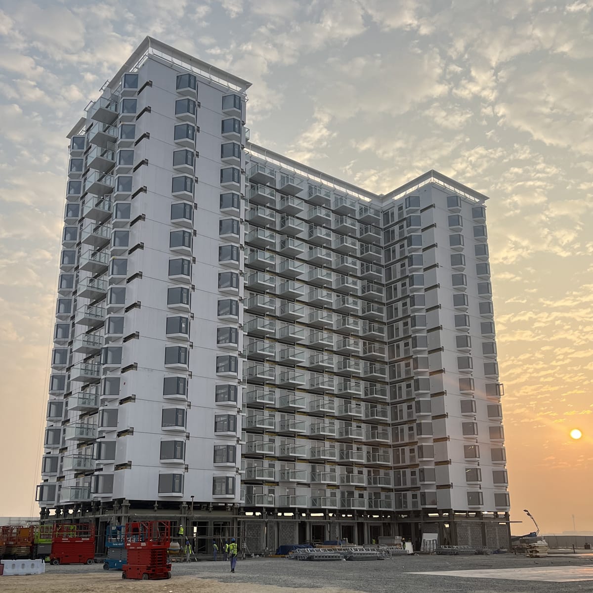 Tour Earth Tower, immeuble multifamilial modulaire à Abu Dhabi