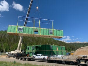 module being craned into place