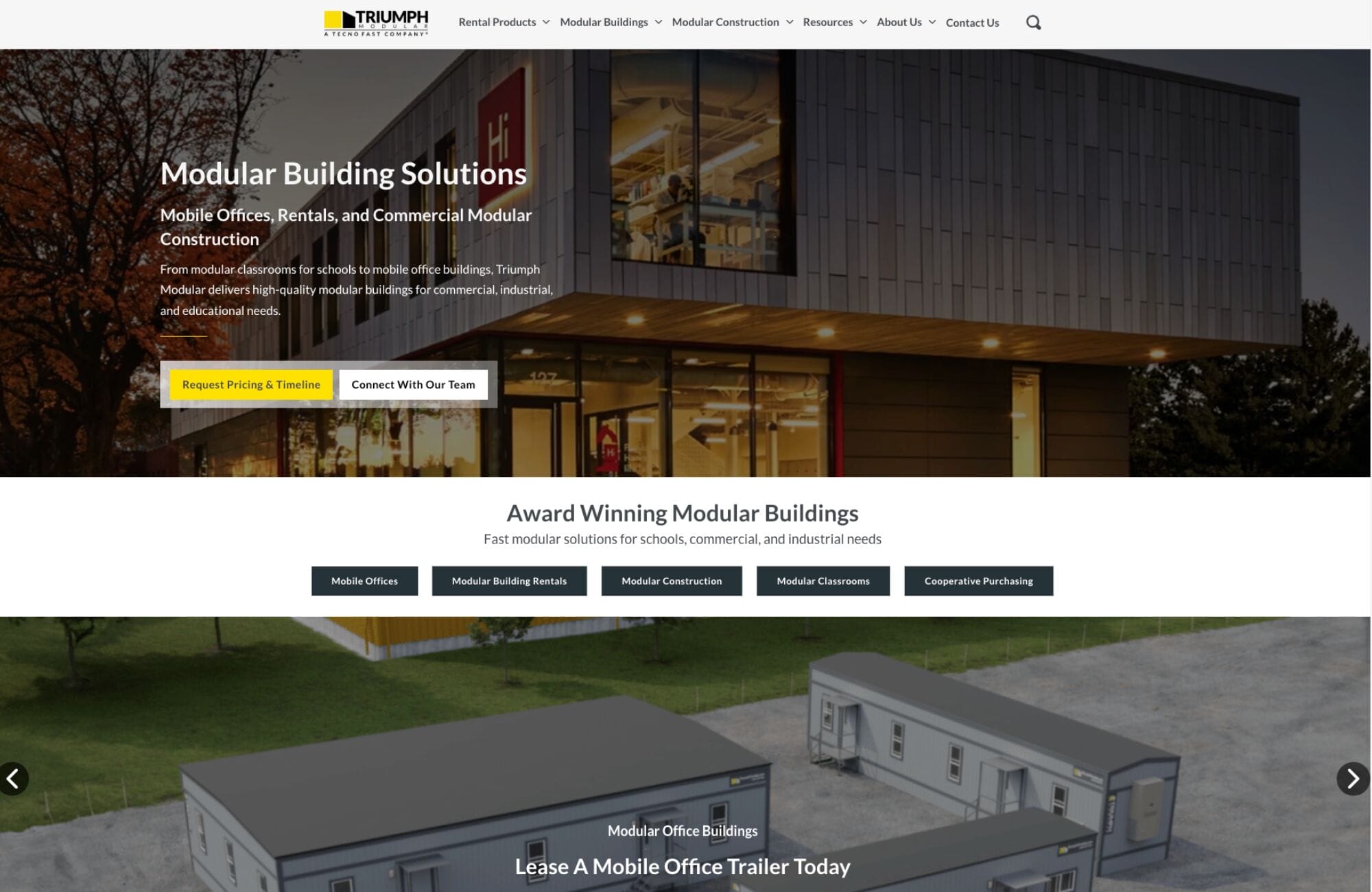 Triumph Modular - Website