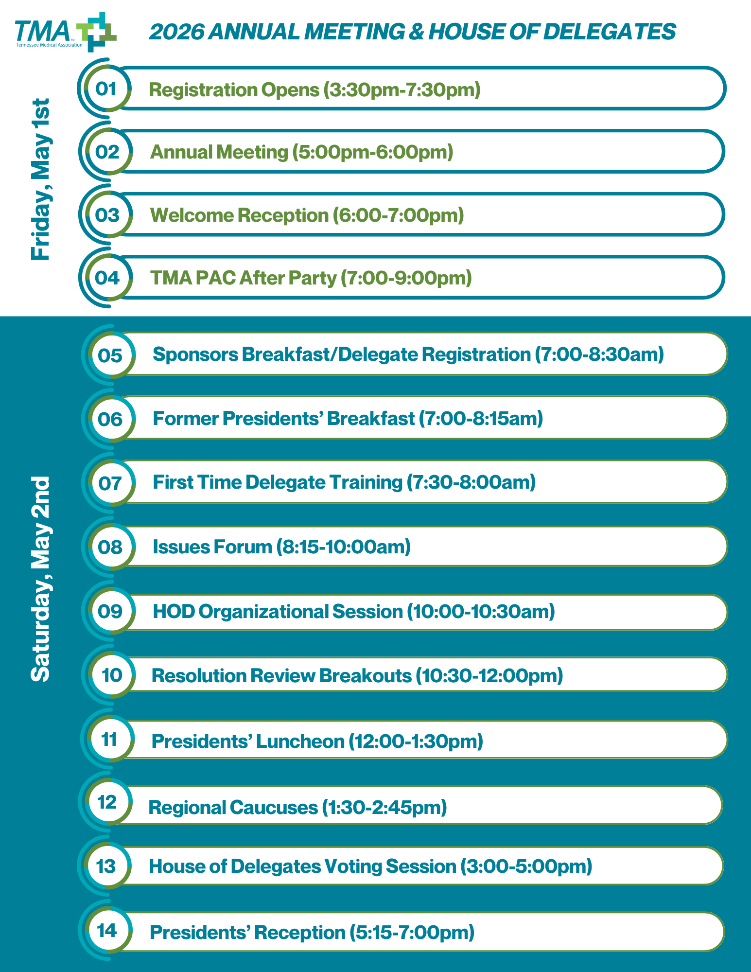 Annual Meeting Schedule