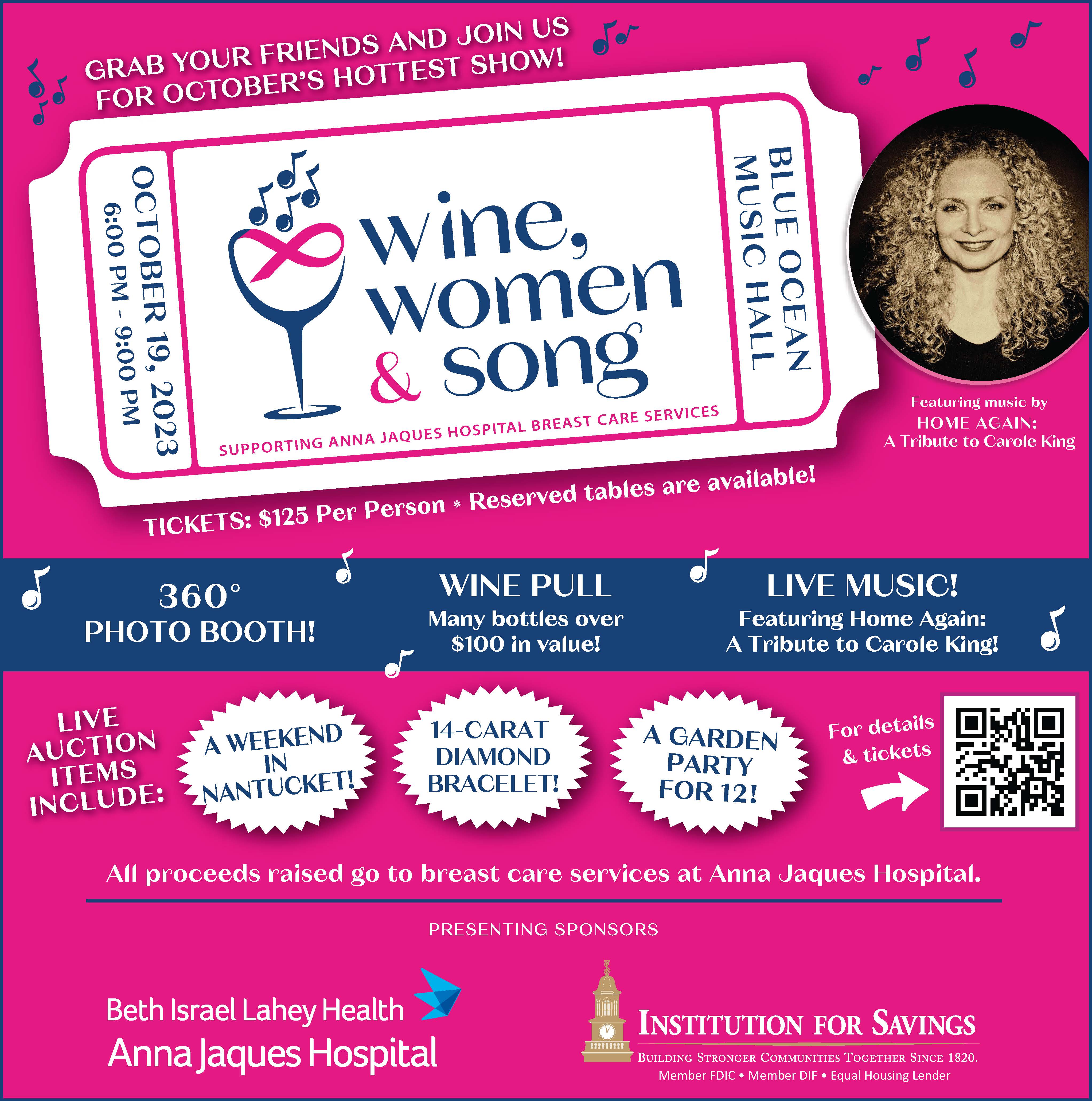 Wine, Women &amp; Song 10.19.23 - Updated Flyer