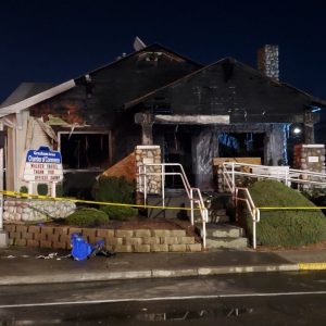 Fire Damaged Gresham Area Chamber Building