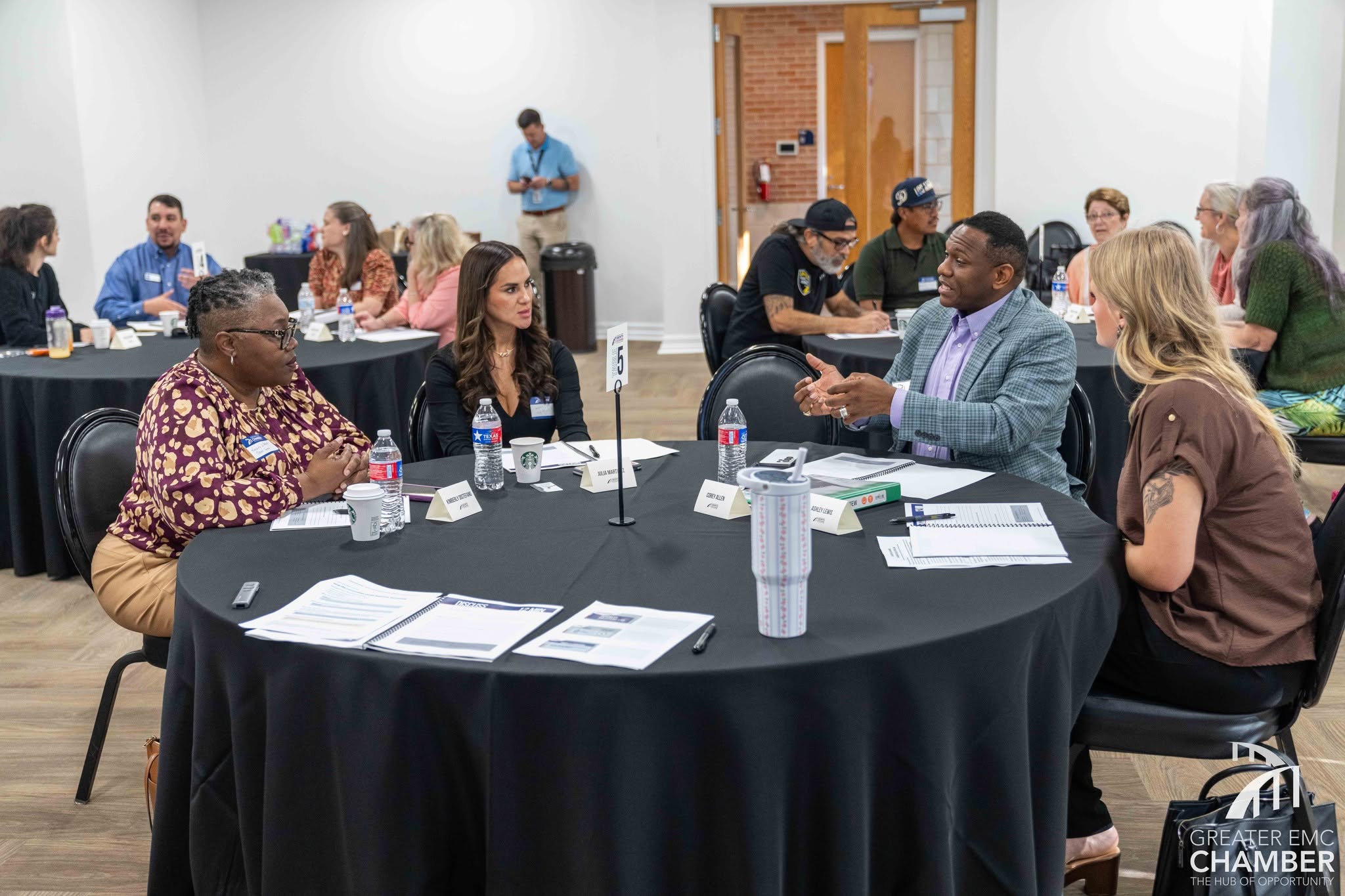 Participant, Corey Allen, describes his unique business challenge to his table, ready to receive fresh perspectives