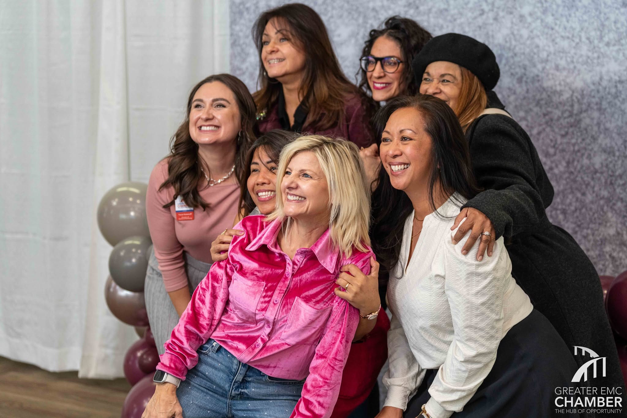 Photobooth Evelyn Cayetano is pictured here (on the far right) with other guests at the January 2026 Leading Ladies Luncheon.