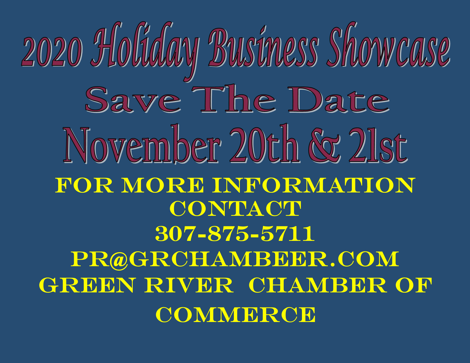 Quick holiday business save the date flyer