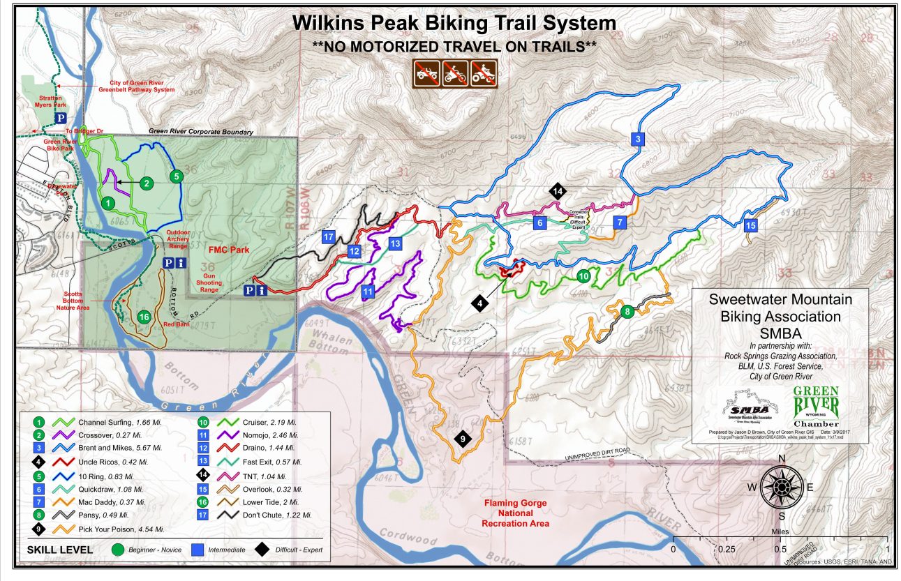 Wilkins Peak Bike Trails Map