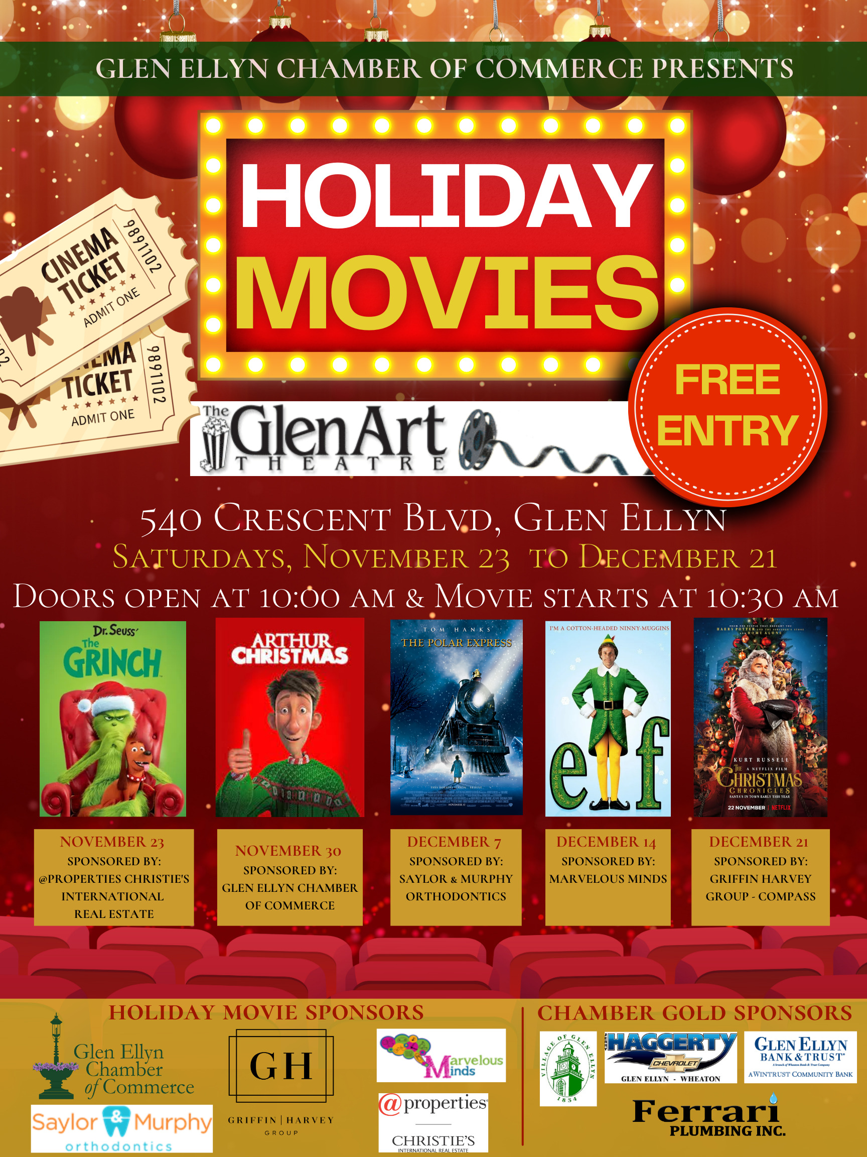 HOLIDAY Movies Flyer 8.5 x 11