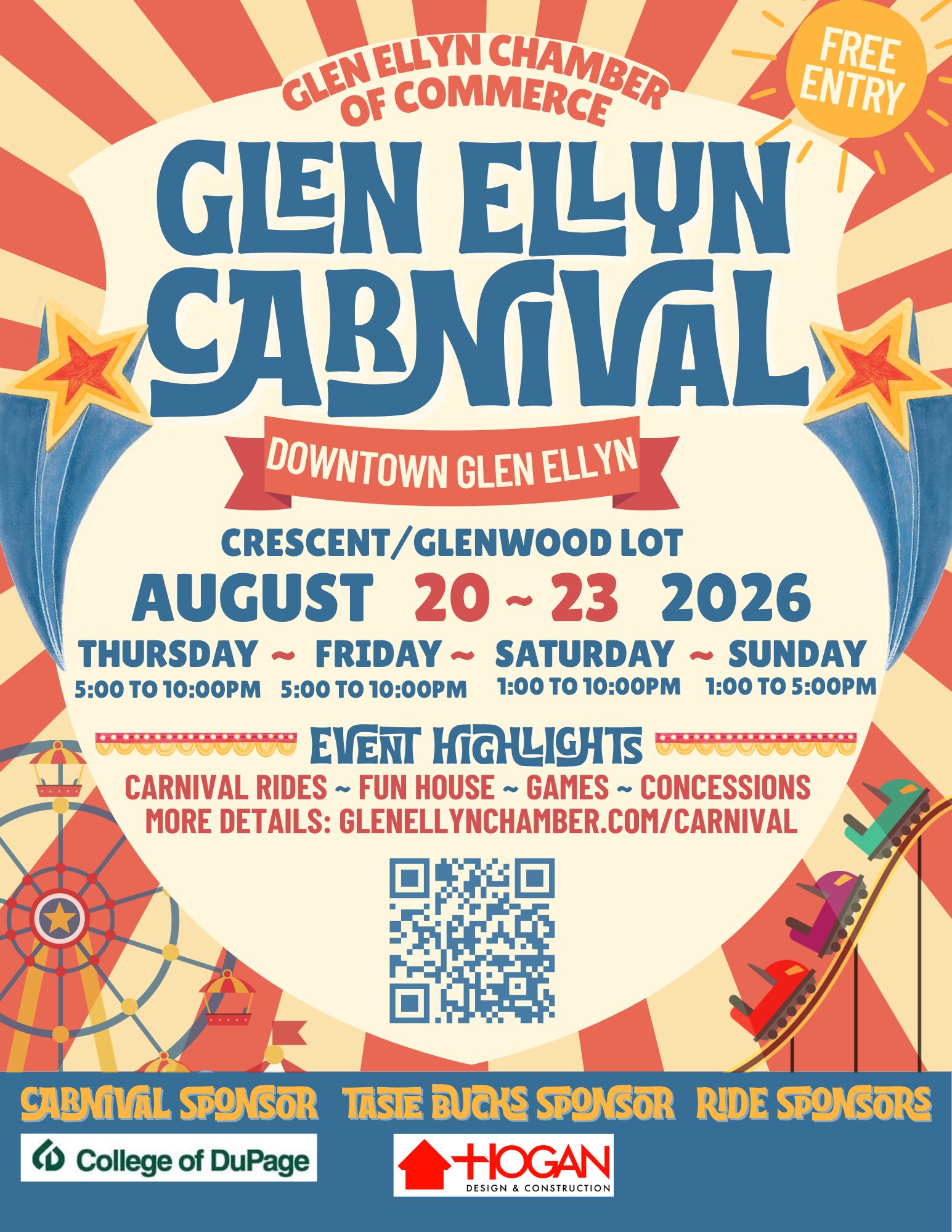 2026 Glen Ellyn Carnival Poster 8.5 x 11