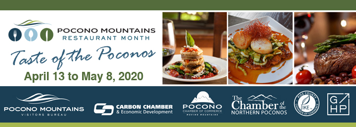 Pocono Mountains Restaurant Month-Taste of the Poconos banner