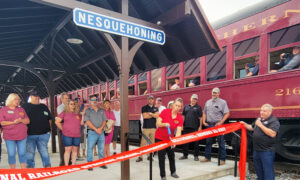 Ribbon cutting at the Nesquehoning Train Station