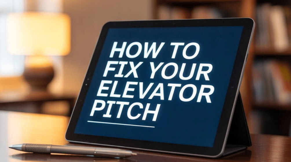 How to Fix Your Elevator Pitch