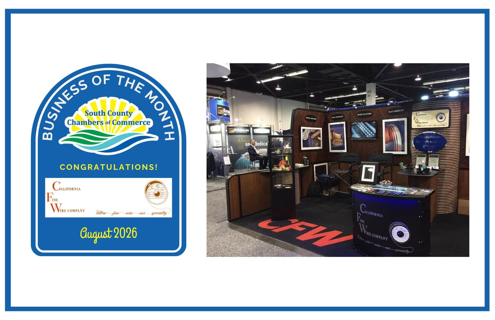 August Business of the Month slide
