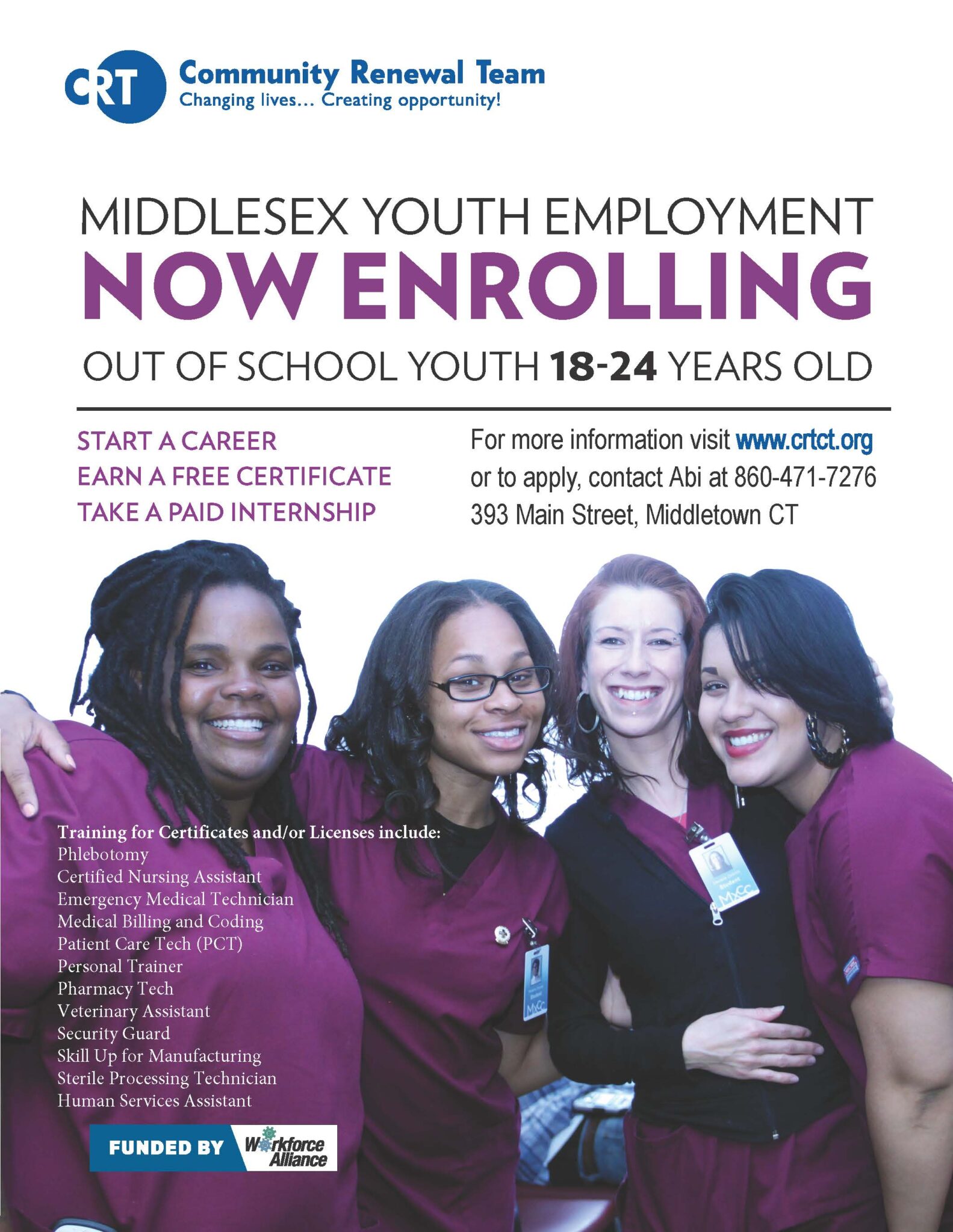 Middlesex Youth Career Development Services Flyer