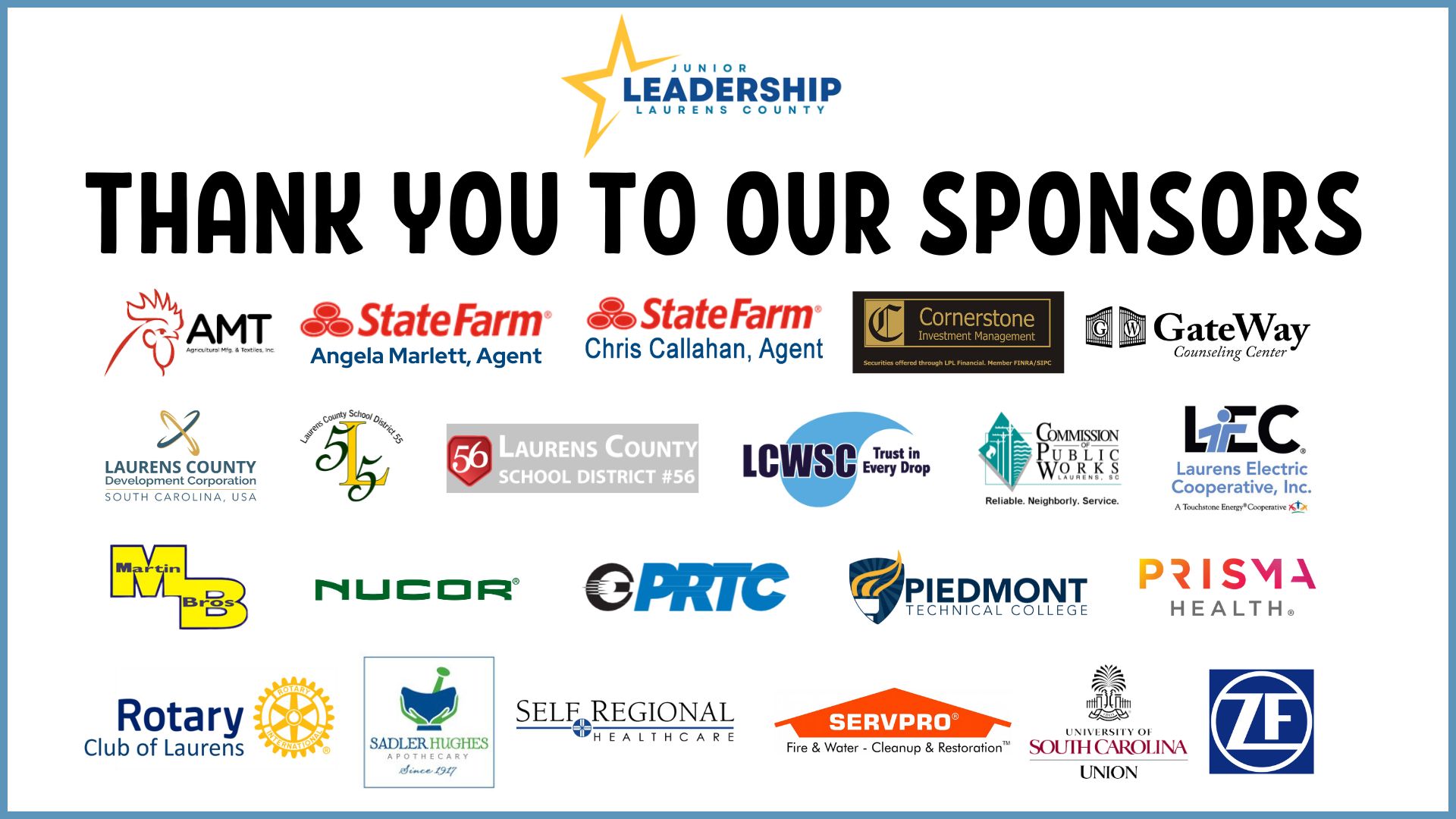 Jr. Leadership Sponsors