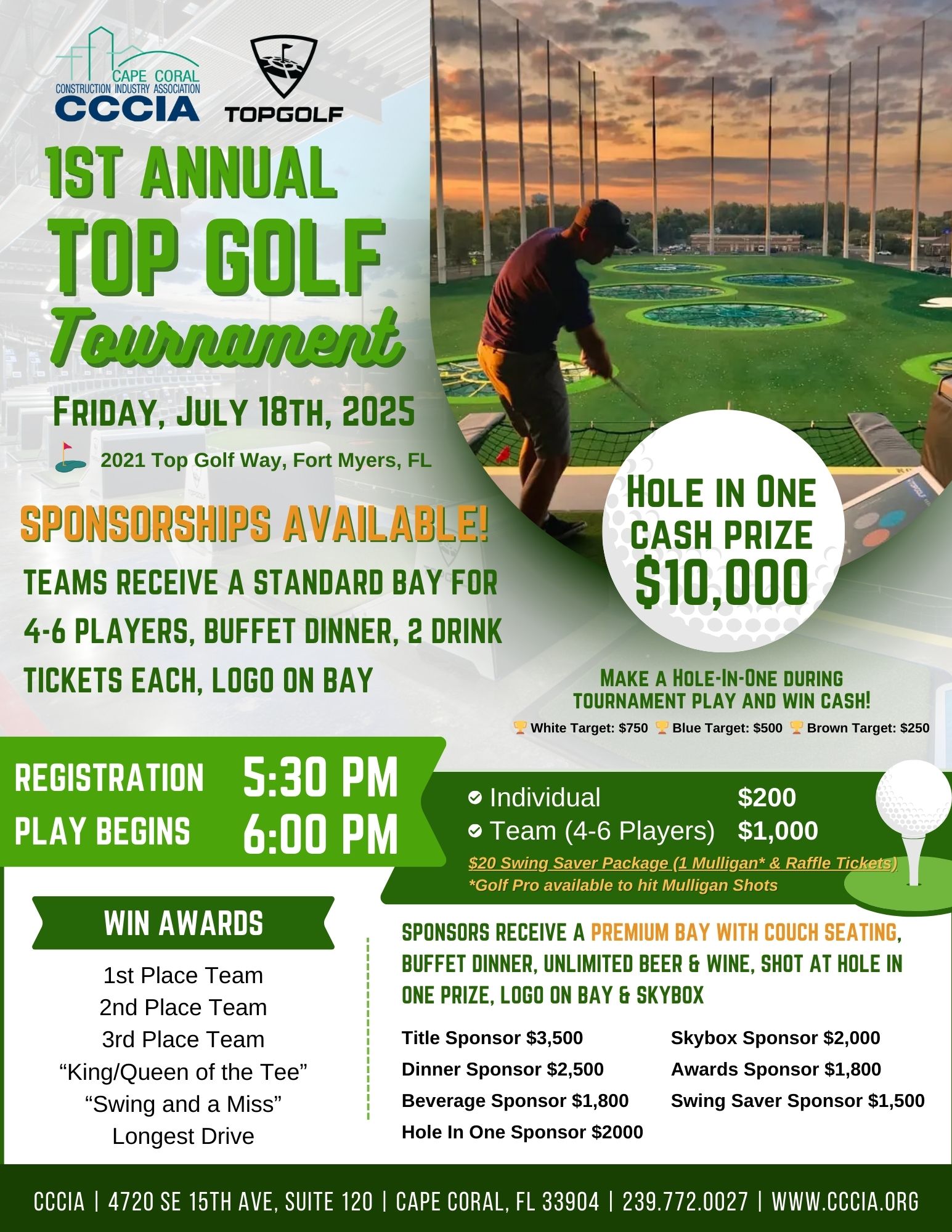 Top Golf Tournament Flyer