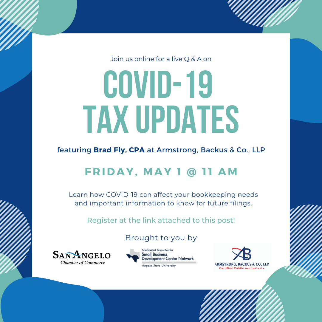 COVID-19 Tax Updates Square Graphic