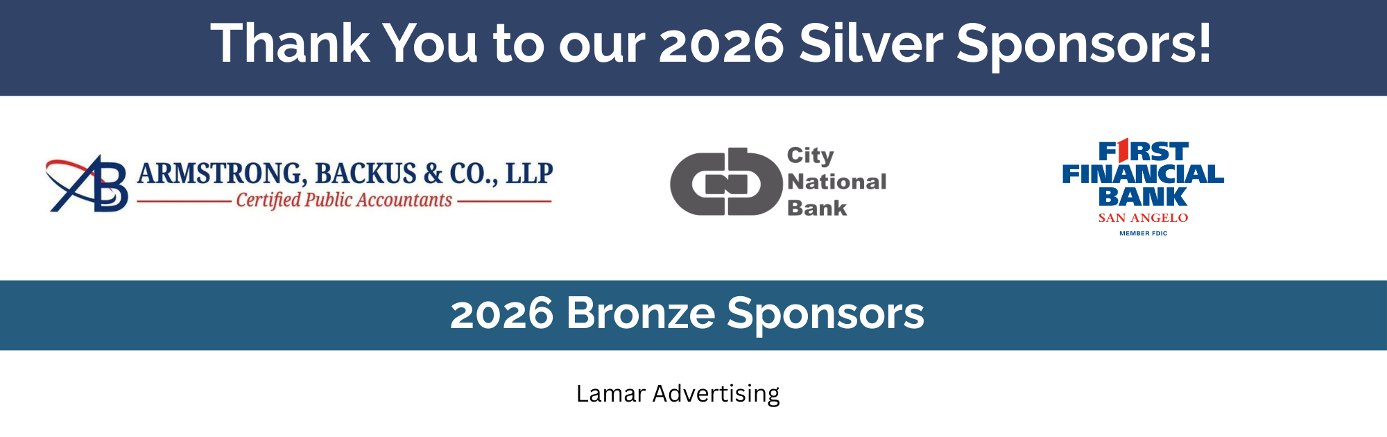 San Angelo Young Professionals Silver Sponsors 2026