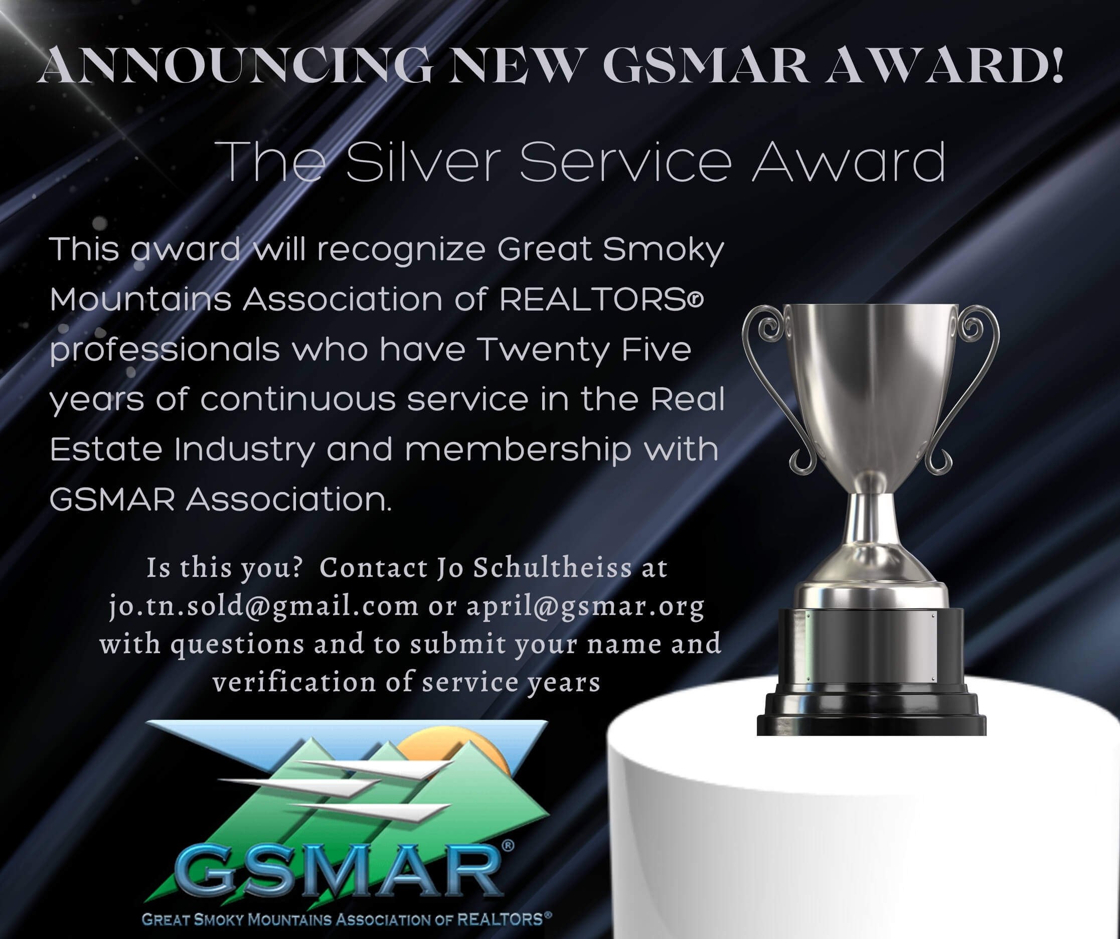 Announcing silver service award post