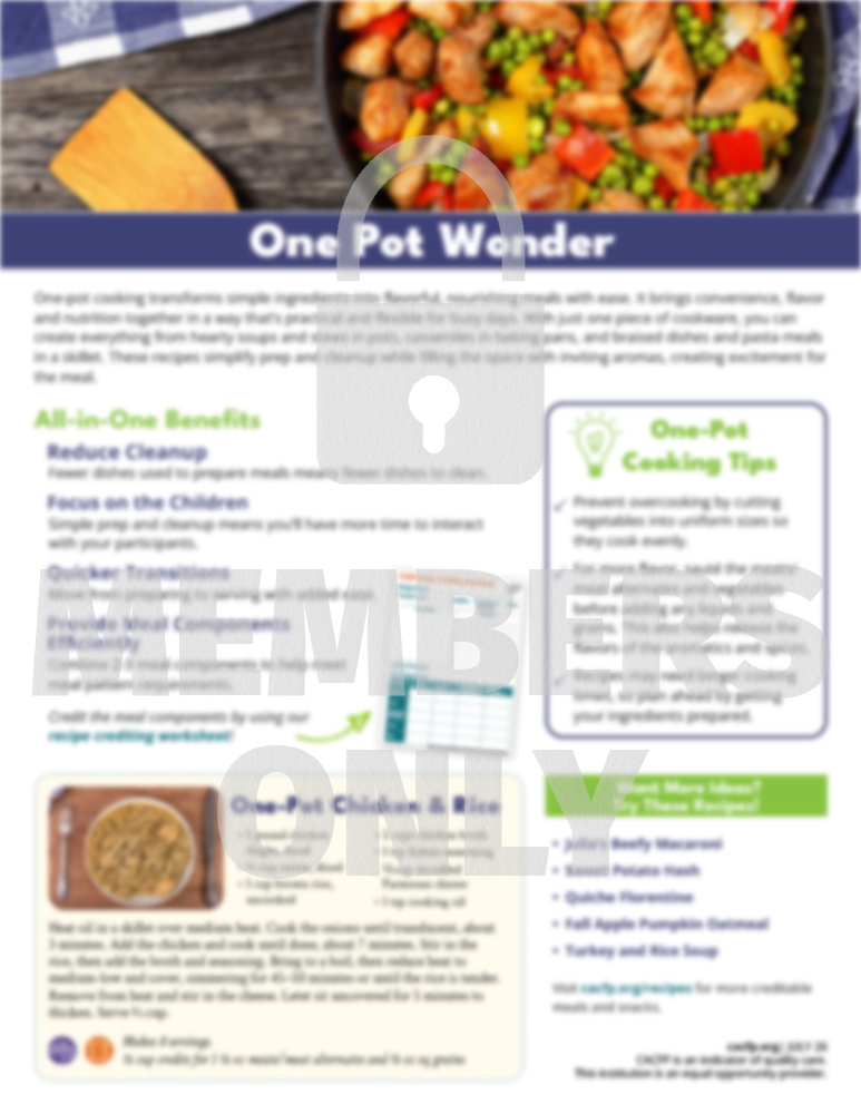 One Pot Wonder wm