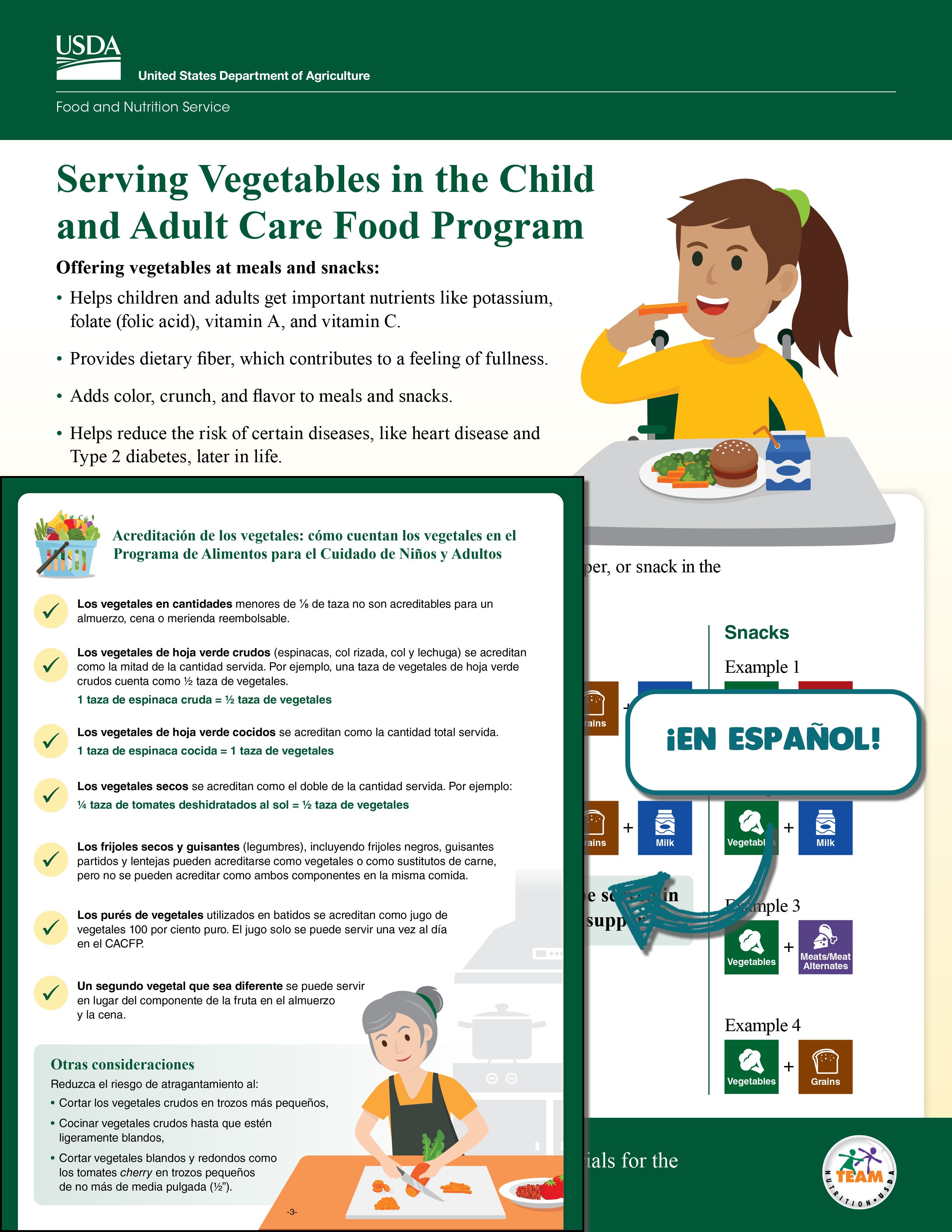 Serving vegetables