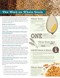 Word on whole grain