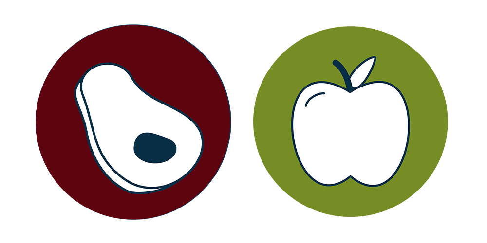 meat and fruit