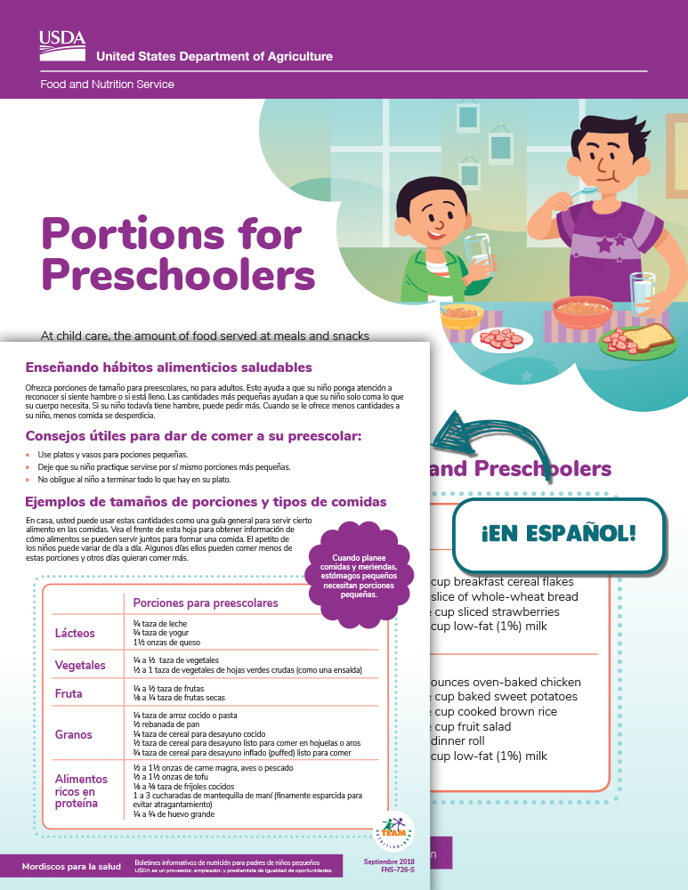 nibbles for health portions for preschoolers