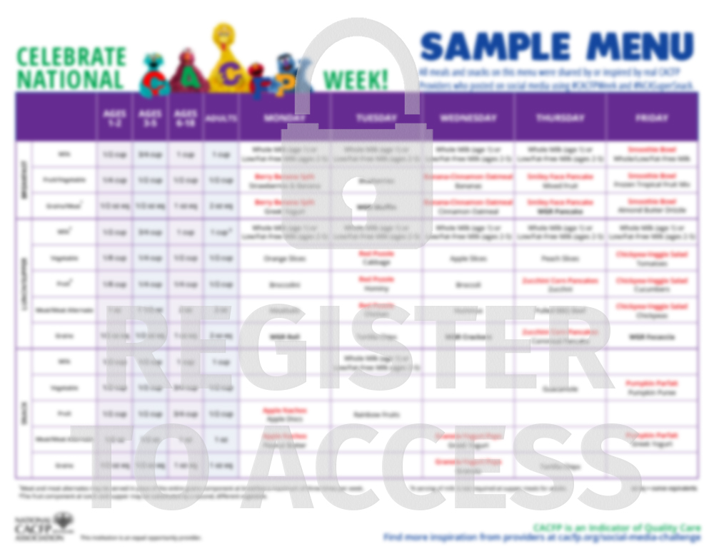 2023 CACFP Week Sample Menu WM