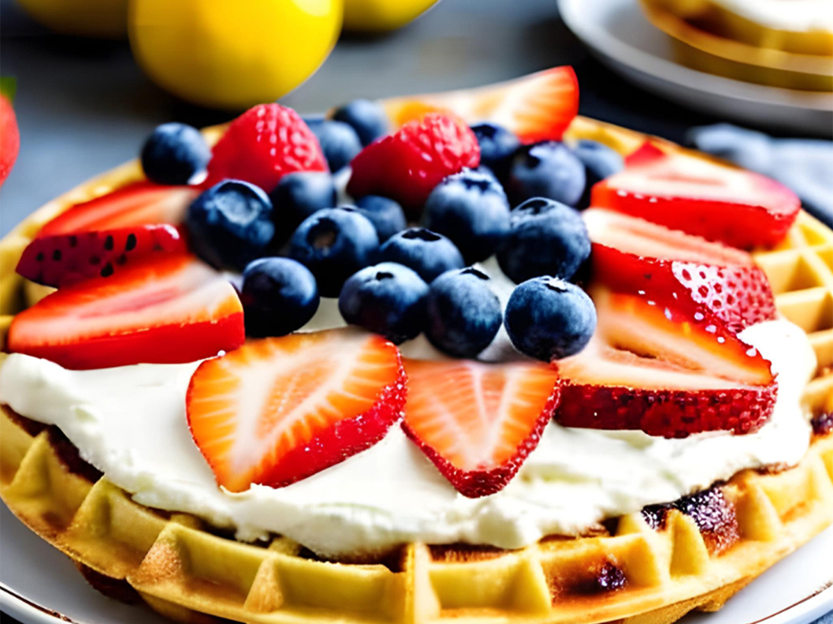 Waffle Fruit Pizza2
