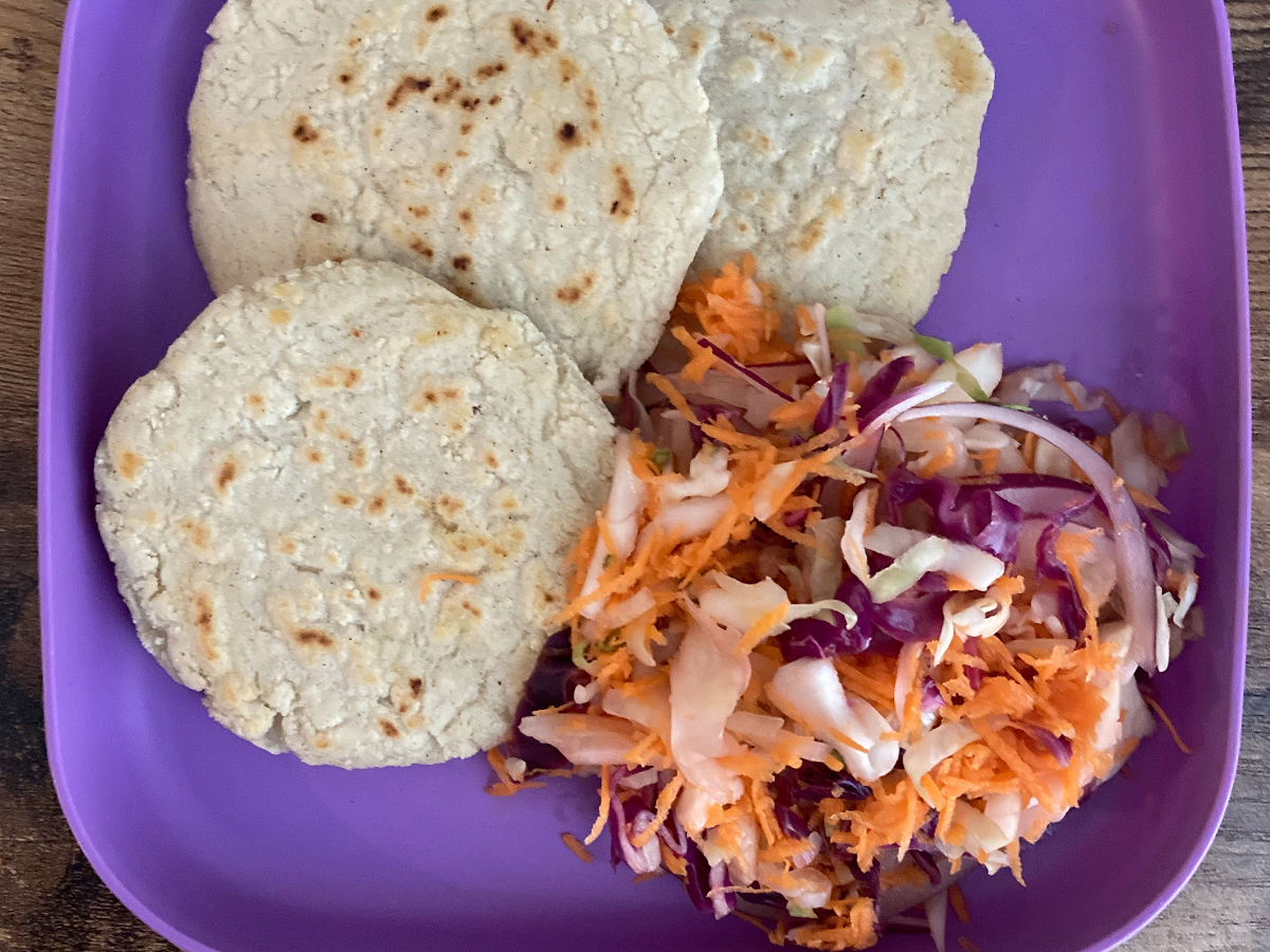 Pupusa and Curtido Pupusa and Curtido