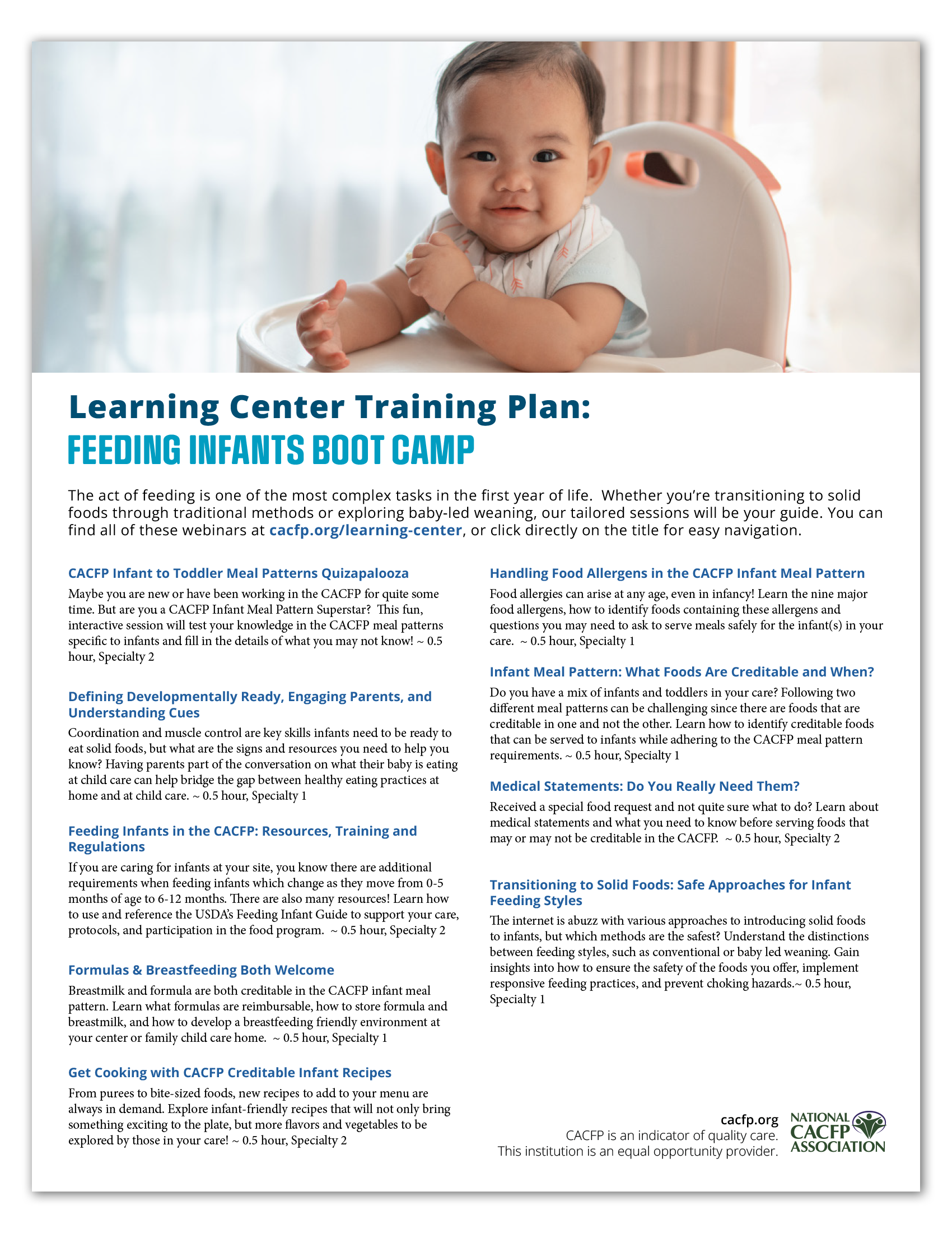 Feeding Infants Boot Camp