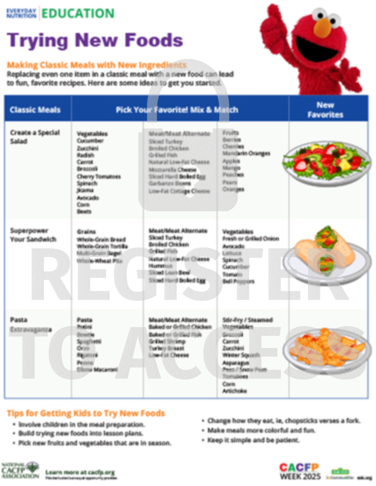 New Foods Register to Access