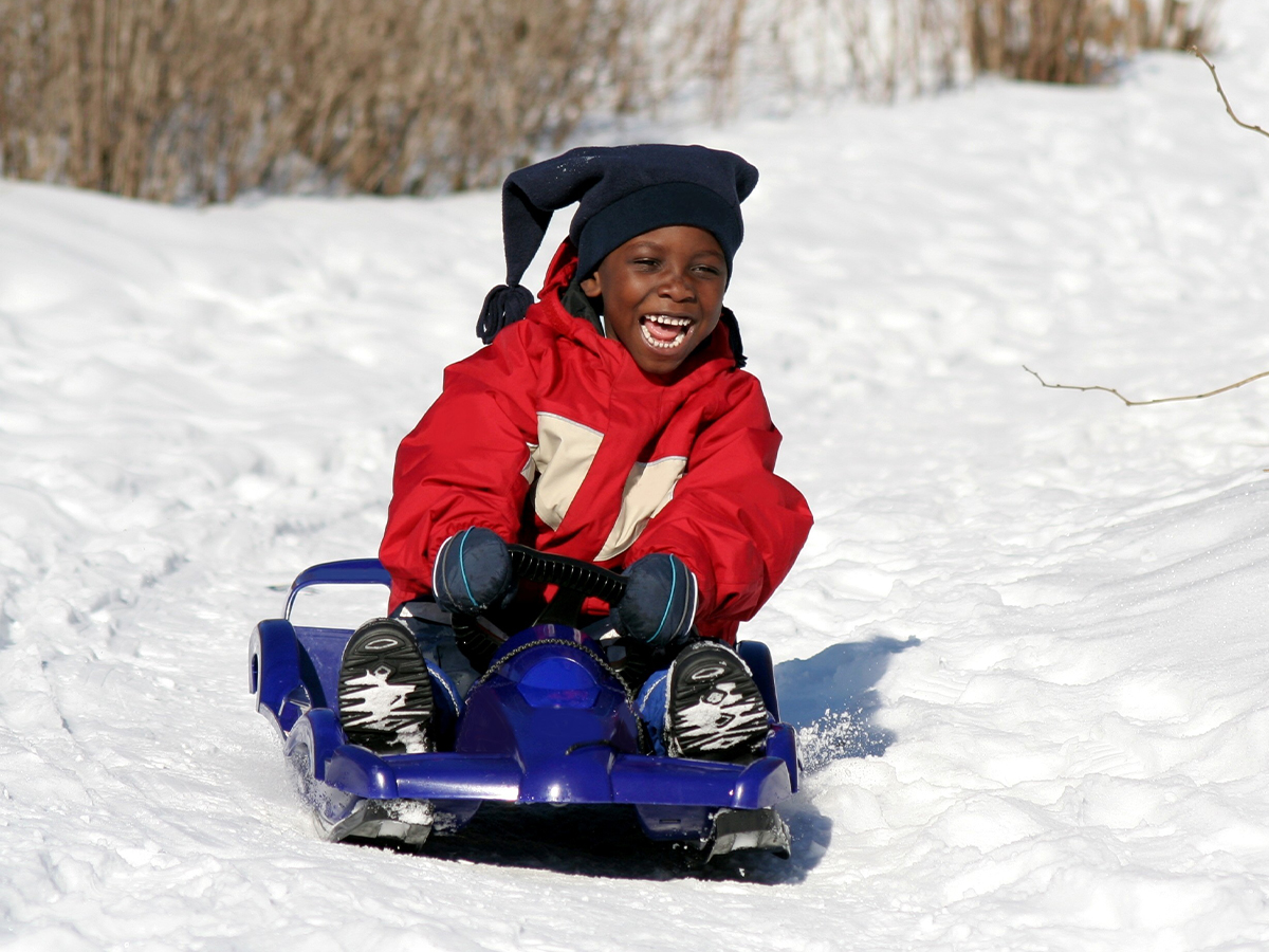 Kid Sledding