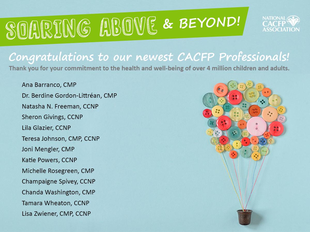 CACFP Professionals Shoutout December 2024