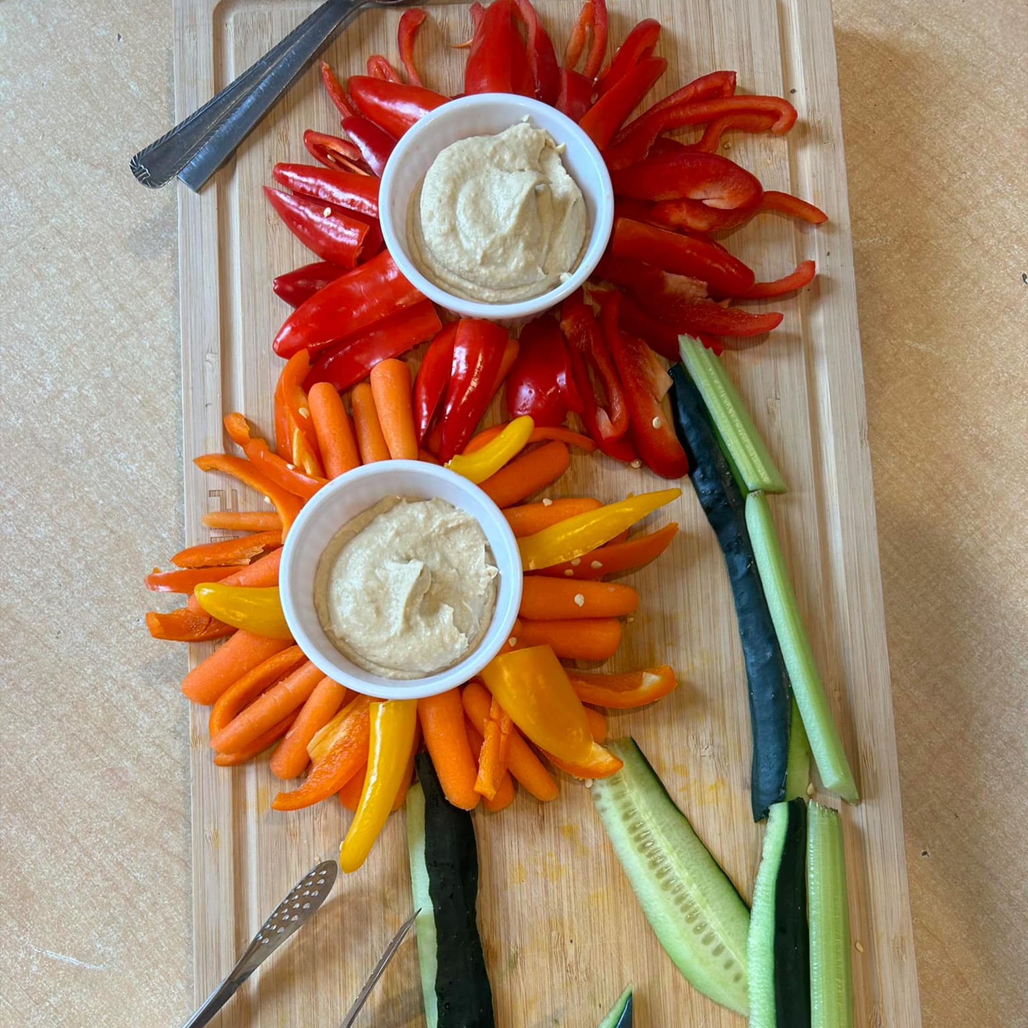 Dandelion Wishes Playschool Hummus and Veggies