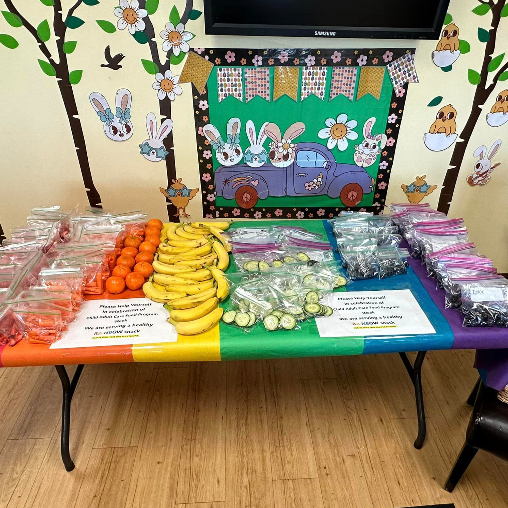 Wilde Kingdom Early Learning Center - Rainbow Snack Table