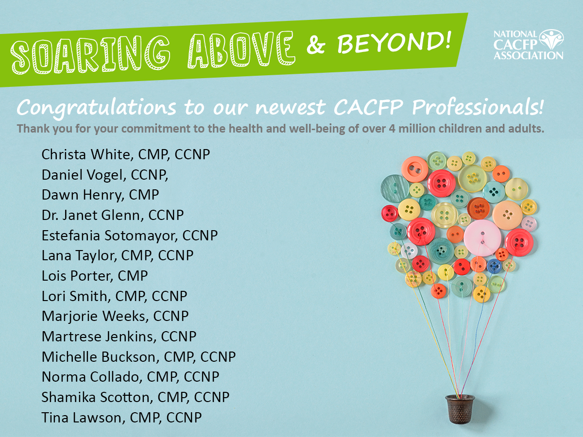 CACFP Professionals Shoutout August 2025 CACFP Professionals Shoutout August 2025