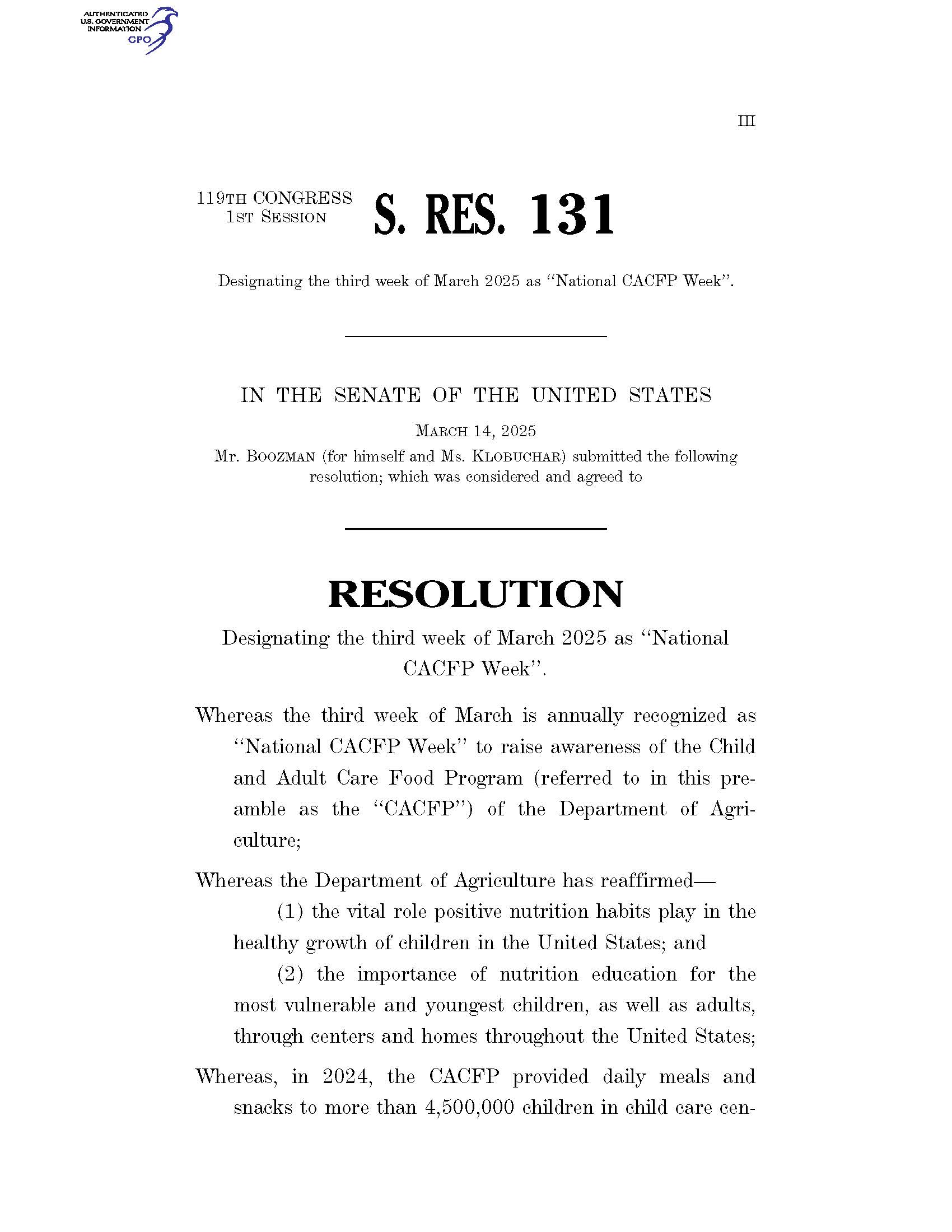 2026 Senate CACFP Week Resolution S.Res.131_Page_1