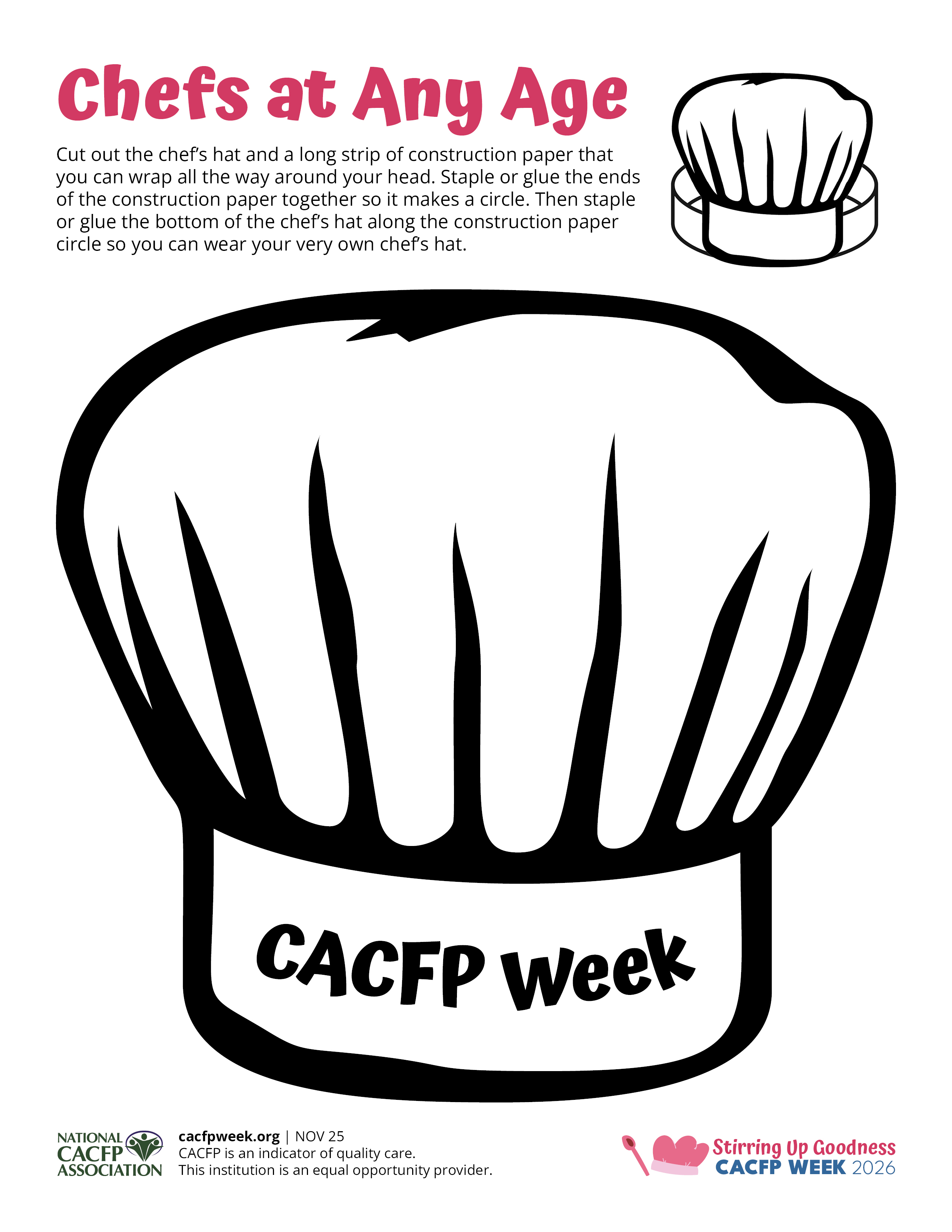 CACFP Week 2026 Chef Hat