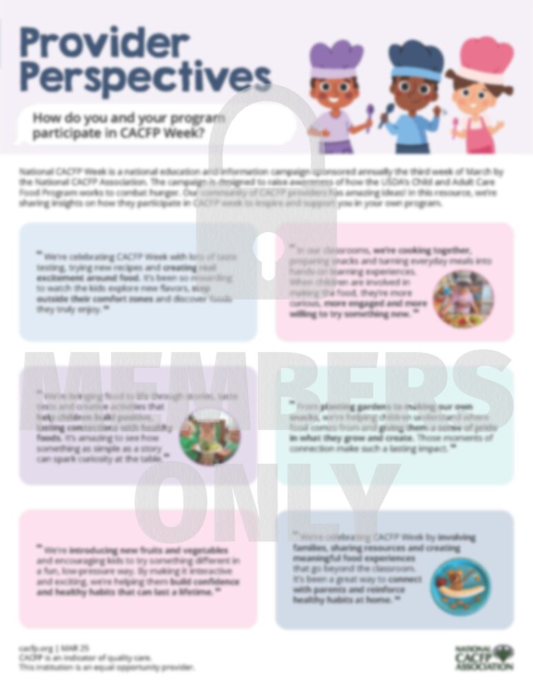 Provider Day CACFP Week cacfp.org