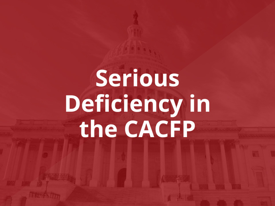 Serious Deficiency in the CACFP (1)