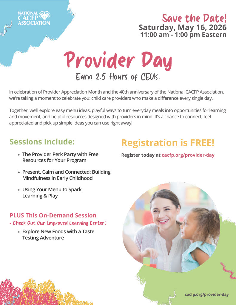 Provider Day Front Page JPG cacfp.org