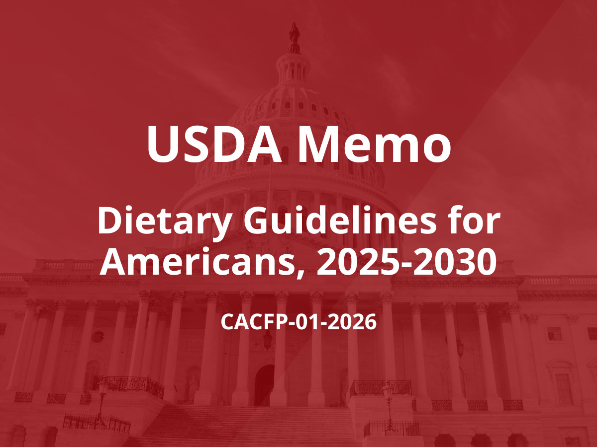 USDA Memo DGAs