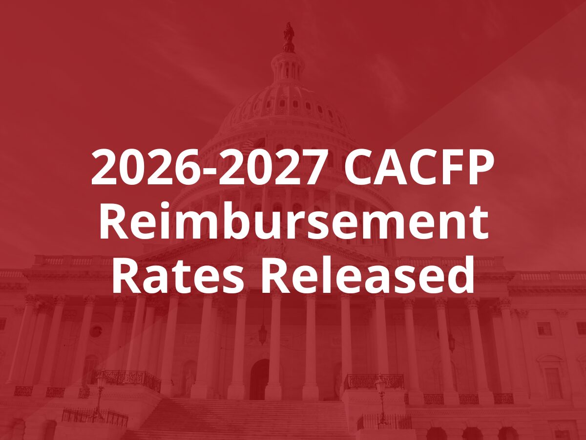 2026 CACFP Reimbursement Rates Released